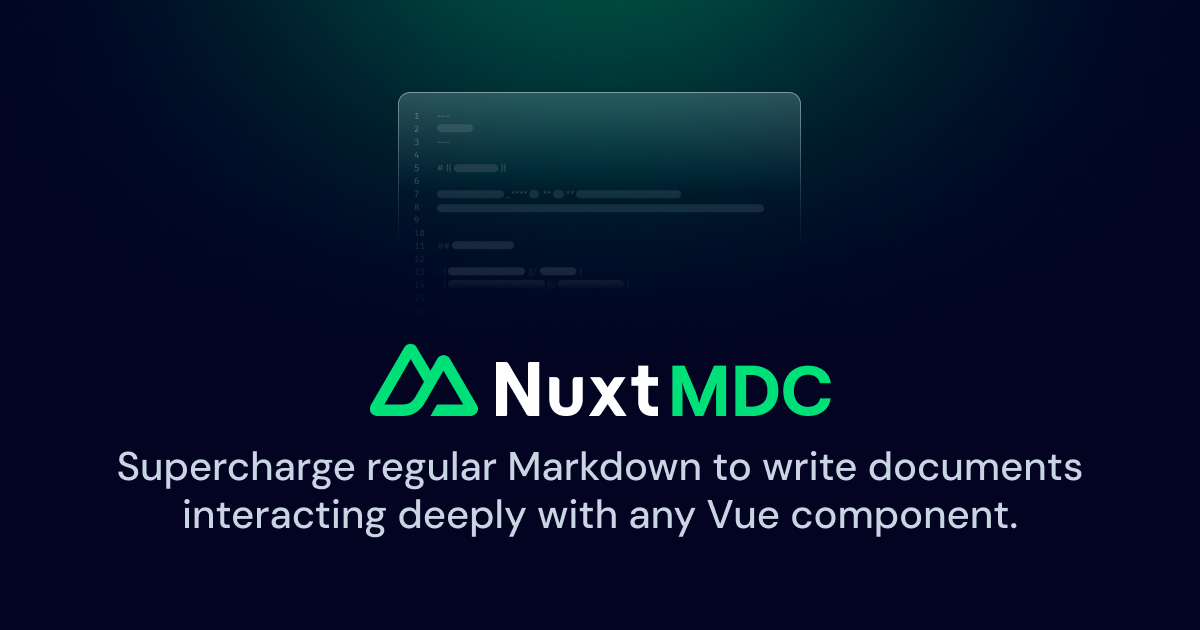 How to use Nuxt MDC to render markdown documents in your Nuxt or Vue project