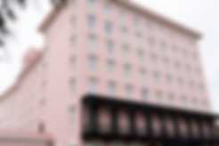 Pink hotel in Charleston, South Carolina