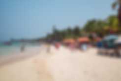 The beach at Tabyana Beach in Roatan, Honduras
