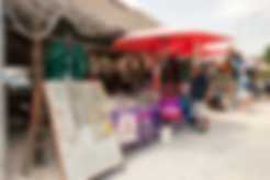 Street vendors in Mahahual, Costa Maya, Mexico