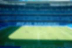 Real Madrid football stadium and pitch in Madrid, Spain